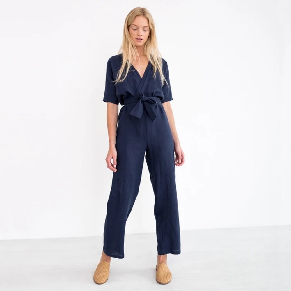 Handmade Linen Jumpsuit, NEW, Small